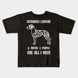 Catahoula Leopard & Maybe 3 People Are All I Need Kids T-Shirt